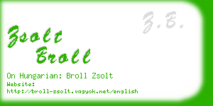 zsolt broll business card